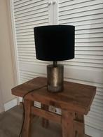 Tafellampje met zwarte fluwelen kap, Ophalen, Gebruikt, Metaal