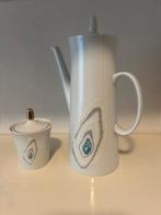 Mosa, koffiekan en suikerpot "Gracia"met bijzonder decor., Ophalen of Verzenden