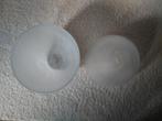 Vintage Glazen Lampenkappen, Huis en Inrichting, Lampen | Lampenkappen, Ophalen, Zo goed als nieuw, Rond, 25 tot 50 cm