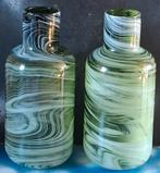 Vaas. IKEA.  * Iina Vuorivirta. 2 st. 27 cm., Ophalen, Minder dan 50 cm, Groen, Glas