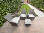 Te koop: Balkonset Allibert, Cappuccino, Tuin en Terras, Tuinsets en Loungesets, Ophalen, Kunststof, 3 zitplaatsen