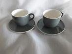 DOUWE EGBERTS PUUR kopjes met schoteltjes, 2 st, grijs, Huis en Inrichting, Keuken | Servies, Ophalen of Verzenden, Zo goed als nieuw