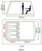 Coleman Cook 4 Polyester Familietent Nieuw, Caravans en Kamperen, Tenten, Coleman, Info@coleman.com, Nieuw, Ophalen of Verzenden