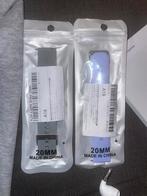 Grijs & Paars Horlogebandje 20mm, Ophalen, Nieuw, Grijs, Android