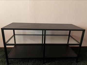 Ikea salontafel hout en glas