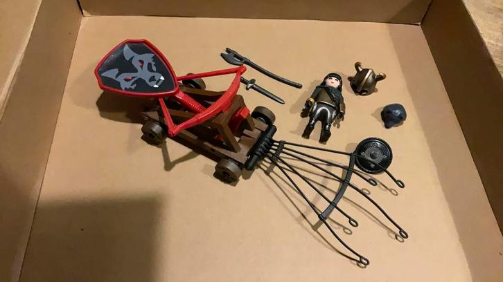 Playmobil 4812 Wolvenridder met katapult., Kinderen en Baby's, Speelgoed | Playmobil, Zo goed als nieuw, Complete set, Ophalen