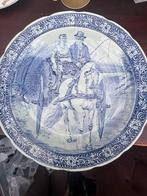 Groot Delfts Blauw Decoratief Bord, Ophalen of Verzenden