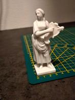 Dame met harp wit porselein beeldje zie foto's, Ophalen of Verzenden