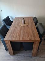 Eetkamerset 4 stoelen op wielen, Ophalen of Verzenden