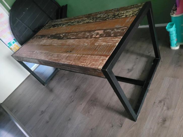 Robuuste Eettafel Sloophout - Loods 5 Stijl, Antiek en Kunst, Antiek | Meubels | Tafels, Ophalen