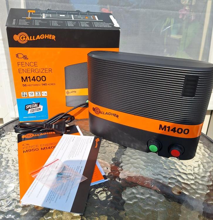 Gallagher M1400 schrikdraadapparaat  weideklok nieuw, Dieren en Toebehoren, Stalling en Weidegang, Opfok, Weidegang, Toebehoren