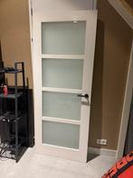 opdekdeur 211,5 x 83 met glas, Ophalen, 80 tot 100 cm, Binnendeur, Zo goed als nieuw