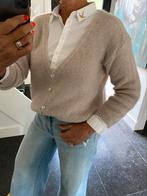 Moda Italia, prachtige kwaliteit mohair vestje, S/M/L, Maat 38/40 (M), Moda Italia, Beige, Nieuw