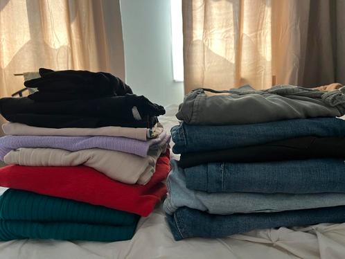 Pakket zwangerschapskleding, Kleding | Dames, Positiekleding, Zo goed als nieuw, Broek of Spijkerbroek, Maat 36 (S), Blauw, Ophalen of Verzenden