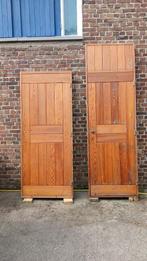 Vintage Massieve Pitch Pine binnendeuren uit Apotheek 1970s, Gebruikt, Binnendeur, 200 tot 215 cm, Hout