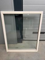 Twee hardhouten intrek kozijnen met vast dubbel glas, Doe-het-zelf en Verbouw, Kozijnen en Schuifpuien, Raamkozijn, Zo goed als nieuw