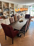 Prachtige klassieke kloostertafel met 8 bijpassende stoelen, Ophalen of Verzenden