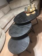 3 Mango Houten Salontafeltjes - Nesting Tafels, Huis en Inrichting, Tafels | Bijzettafels, Minder dan 45 cm, Minder dan 55 cm