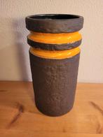 Vintage Haldensleben Vaas - Oranje Strepen Germany, Huis en Inrichting, Woonaccessoires | Vazen, Aardewerk of Porselein, Oranje