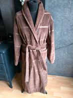 AquaNova mooie bruine katoenen heren badjas mt M ZGAN, Ophalen of Verzenden, Zo goed als nieuw, Bruin
