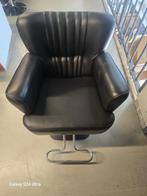 kappersstoel knipstoel voetsteun zwart pomp kapper kapsalon, Huis en Inrichting, Stoelen, Ophalen, Kappersstoel, Zwart, Metaal