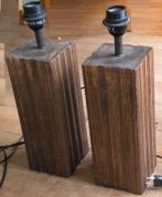 Lampvoeten, prachtig hout. Als nieuw., Antiek en Kunst, Ophalen of Verzenden