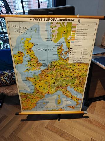 Schoolkaart West- Europese landbouw beschikbaar voor biedingen