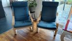 2x Ikea fauteuil Poäng, Huis en Inrichting, Fauteuils, Overige materialen, Zo goed als nieuw, 50 tot 75 cm, Ophalen
