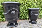 Bloempot hard gebakken terracotta anduze zwart glans, Ophalen, Nieuw, Rond, 60 tot 100 cm
