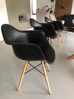 6 eetkamerstoelen Eames Vitra DAW replica, Huis en Inrichting, Stoelen, Ophalen, Kunststof, Gebruikt, Zwart