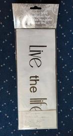 Muursticker - live the life you love, love the life you live, Ophalen of Verzenden, Zo goed als nieuw