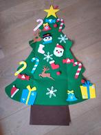 Vilt kerstboom met losse versiering peuter kleuter, Diversen, Kerst, Ophalen of Verzenden, Zo goed als nieuw