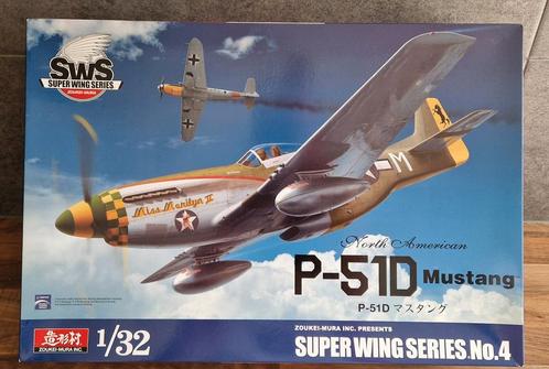P-51D Mustang 1/32 Zoukei Mura - Super Wing Serie No.4, Hobby en Vrije tijd, Modelbouw | Vliegtuigen en Helikopters, Nieuw, Vliegtuig