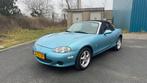 Mazda MX-5 1.8 I 2001 Blauw 146 pk AIRCO, Auto's, Mazda, 145 pk, 40 €/maand, Zwart, 4 cilinders