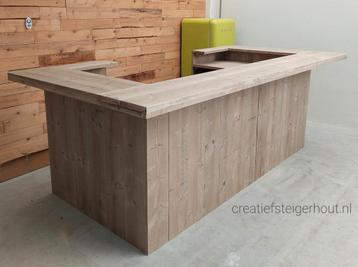 U-bar steigerhout overkapping koelkast ruimte balie toonbank beschikbaar voor biedingen