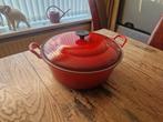 Le creuset braadpan, Huis en Inrichting, Keuken | Potten en Pannen, Ophalen of Verzenden, Zo goed als nieuw, Gietijzer, Koekenpan of Braadpan