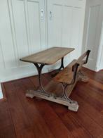 Antieke schoolbank, Ophalen, Gebruikt, Tafel