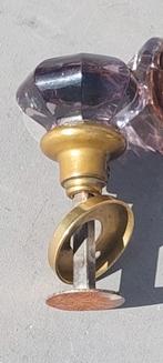 Vintage messing met glazen deur beslag, Antiek en Kunst, Ophalen of Verzenden
