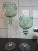 Decoratieve Glazen Kandelaars - Set van 2, Ophalen, Overige materialen, 25 tot 50 cm, Zo goed als nieuw