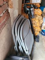 Metalen klapstoelen - Set van 4, Gebruikt, Ophalen of Verzenden, Vier, Metaal
