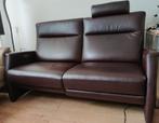 Prominent bruin leren bank met een hoofdsteun., Ophalen, Gebruikt, Leer, Modern