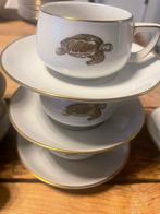 Vintage Thomas Lacroix Kopjes en Schotels met Schildpadden, Ophalen, Zo goed als nieuw, Overige stijlen, Kop(pen) en/of Schotel(s)