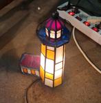 Vuurtoren lamp in Tiffany stijl, Gebruikt, Ophalen of Verzenden, X, Minder dan 50 cm