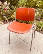 6 Vintage Castelli kantine-/vergaderstoelen, Huis en Inrichting, Ophalen, Kunststof, Gebruikt, Design, vintage