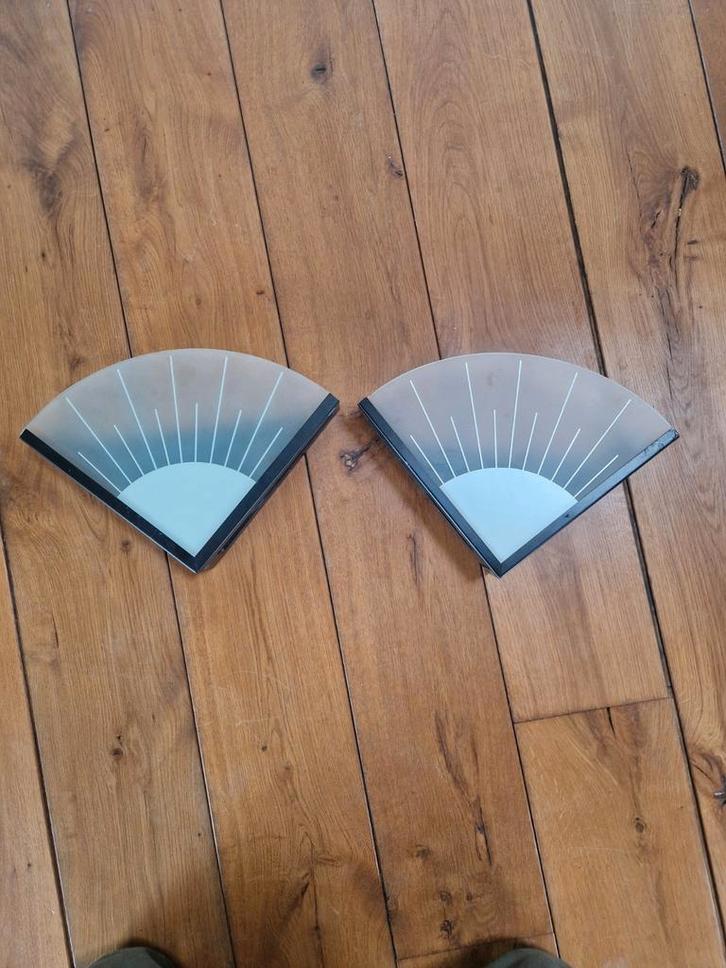 Art deco revival postmoderne wandlampen design., Huis en Inrichting, Lampen | Wandlampen, Glas, Metaal, Ophalen of Verzenden