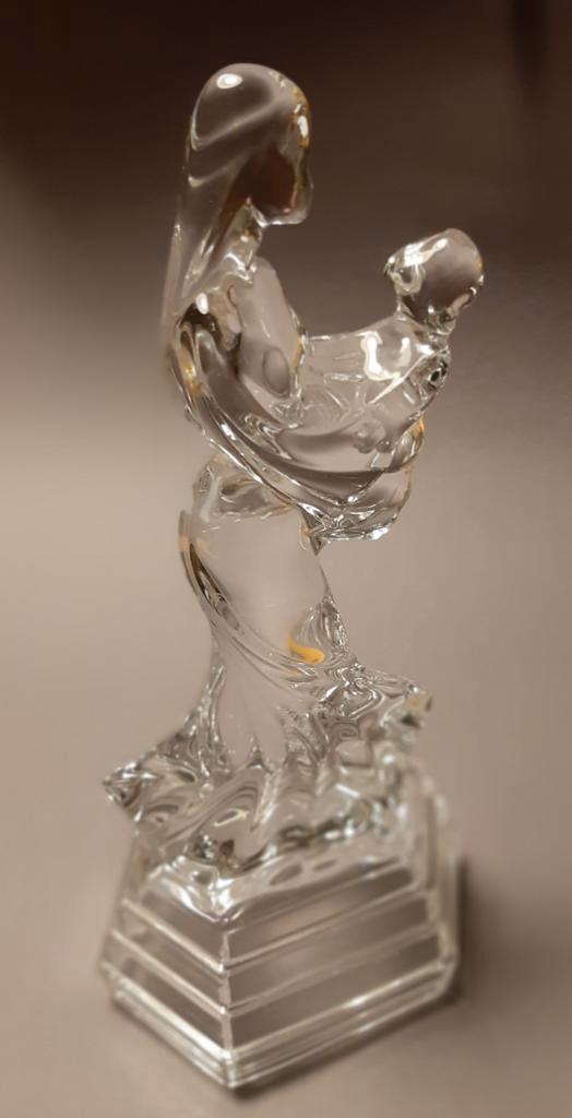 Kristallen Beeldje Moeder en Kind Royal RCR, Antiek en Kunst, Antiek | Glas en Kristal, Ophalen of Verzenden
