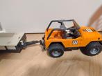 Bruder Jeep met aanhanger, Kinderen en Baby's, Speelgoed | Speelgoedvoertuigen, Ophalen of Verzenden, Gebruikt