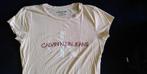 T-shirt/ sportshirt van Calvin Klein, roze met wit, maat S, Ophalen of Verzenden, Zo goed als nieuw, Korte mouw, Roze