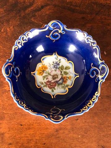 Porfin - Fraaie Roemeense porseleinen kobaltblauwe schaal beschikbaar voor biedingen