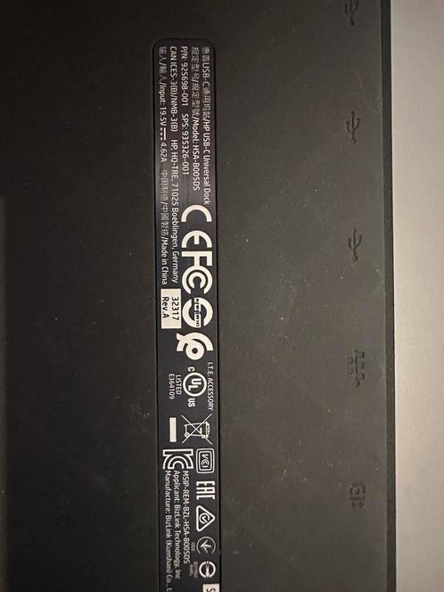 HP USB-C Universal Dock, Computers en Software, Dockingstations, Gebruikt, Ophalen of Verzenden
